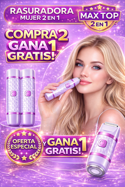 Rasuradora Max Top Mujer 2 en 1